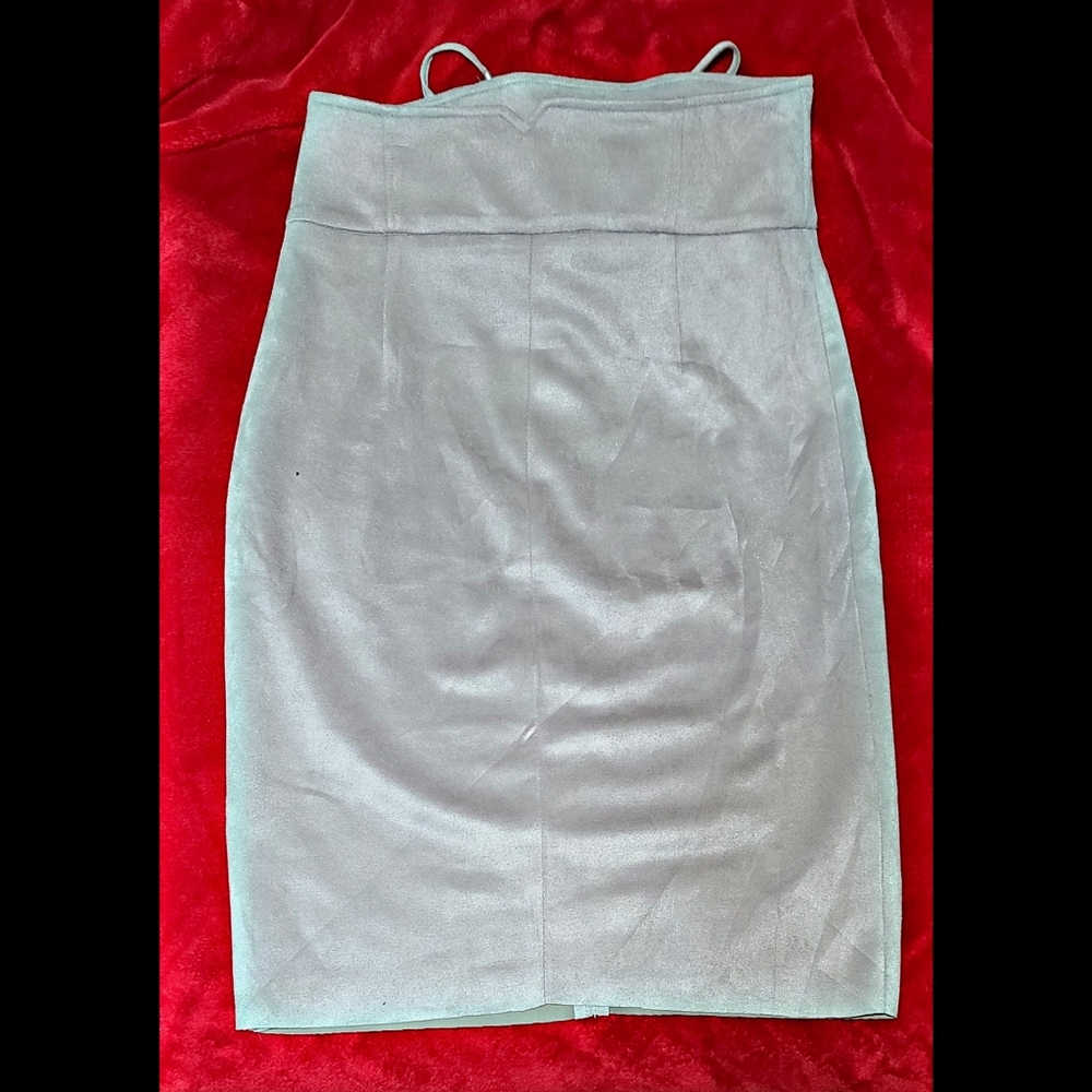 Silver Long faux skirt